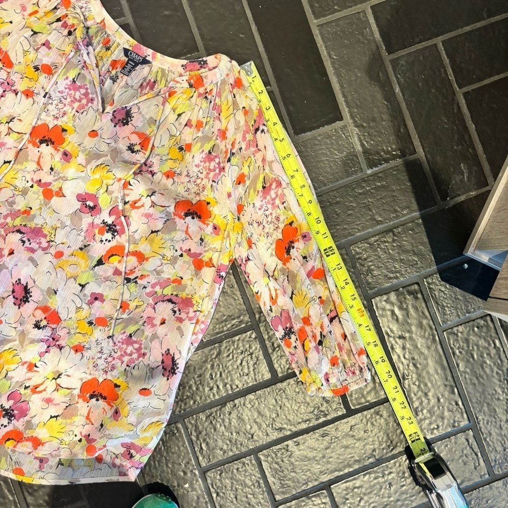 CHAPS Floral Women's Top - Multicolor - Picture 5 of 5